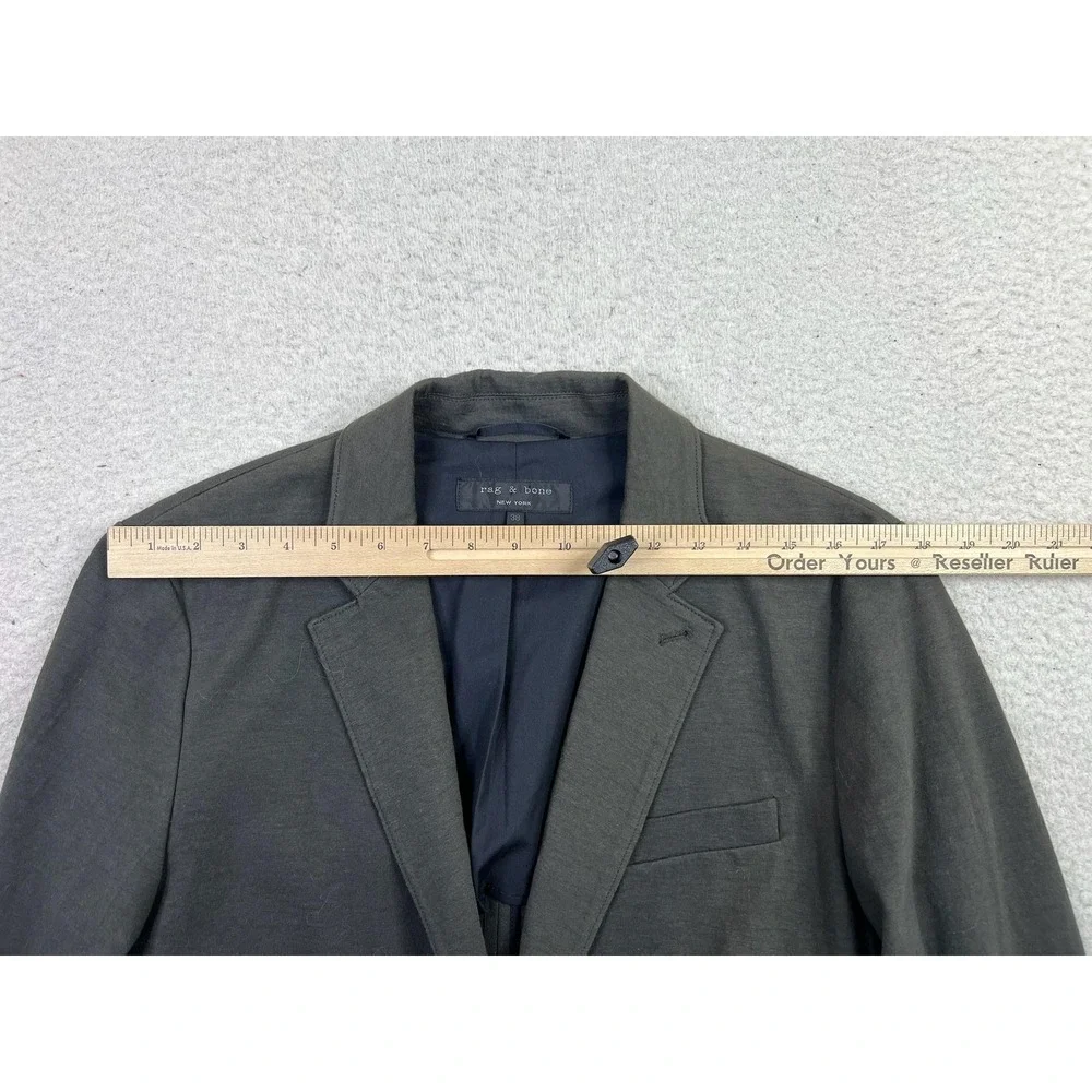 rag & bone Blazer Mens 38 Gray Two Button‎ Sport Coat Double Vent Made USA Lined